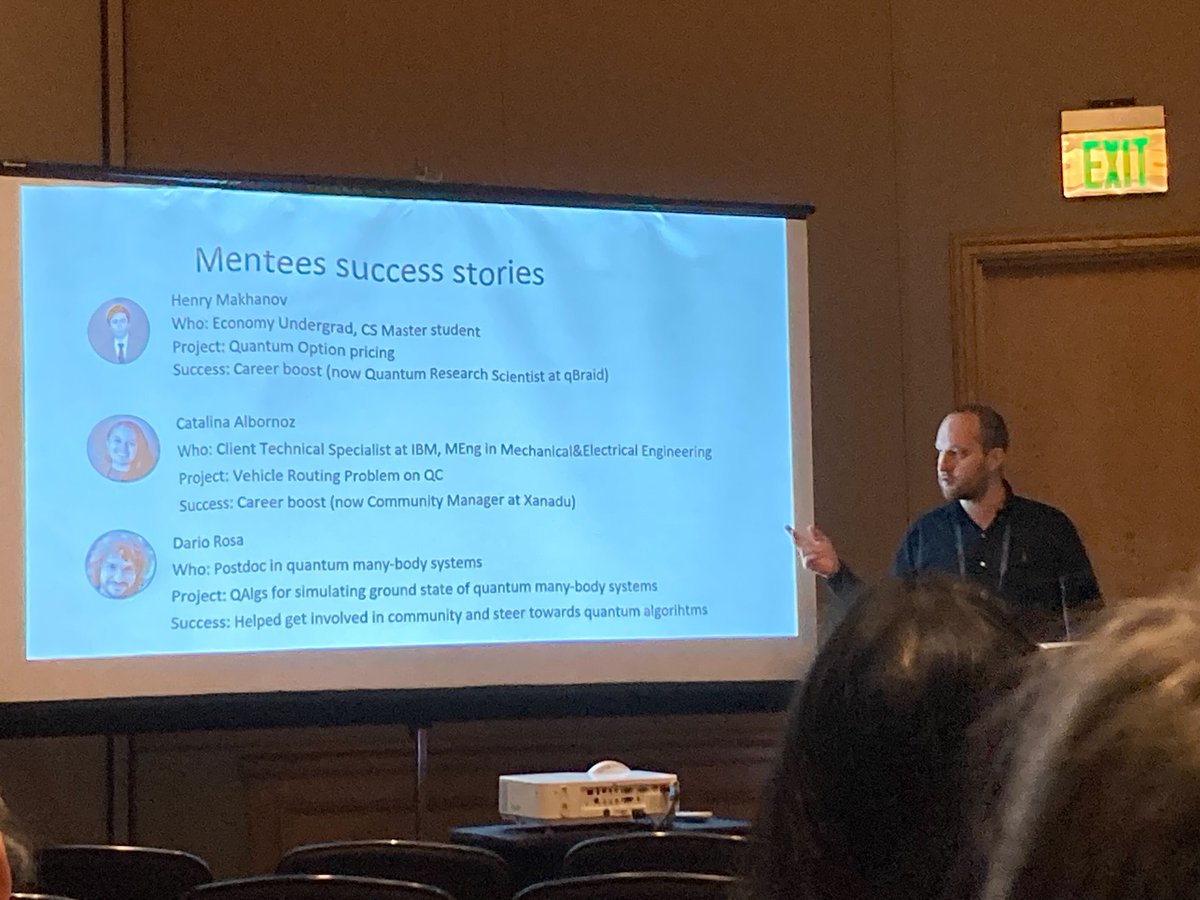 AlbertoMaldoQC's tweet image. Last week, during Quantum WEEK, the Quantum Science and Engineering Education Conference (QSEEC) took place, where a talk on the QOSF mentorship program was presented, highlighting the importance of our program by @mstechly  and showcasing successful cases🥳

#quantumweek #QSEEC