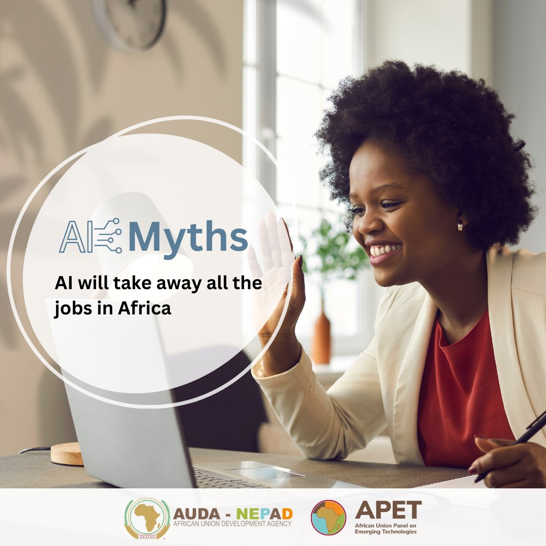 #AI creates new roles & opportunities. Did you know AI will generate 15M new jobs in Africa by 2025? AI-driven startups across Africa spark #innovation and jobs in various sectors.

See how AI is reshaping employment in Africa in our #AIforAfrica report 👉🏽bit.ly/3Zsi2g7