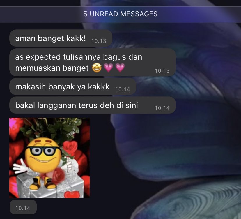 tranzIete's tweet photo. @Jokitugsfess aku lulusan sasing nihh! artikel berita/artikel jurnal kak? bisa obrolin ke https://t.co/l8ew59jlDY yaaa 💗✨ untuk fee 35k/hal yaaap https://t.co/6ztCWD0KDR