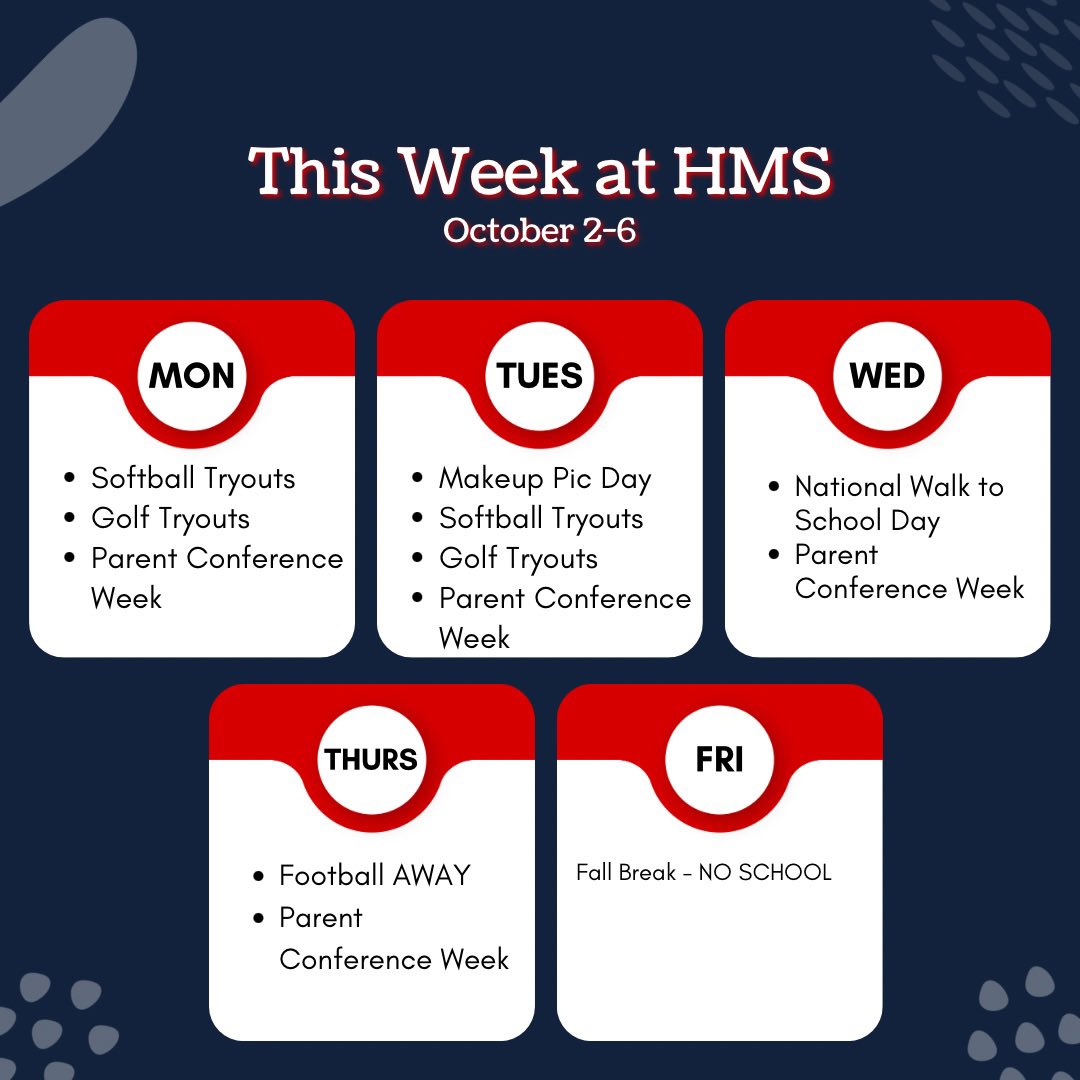 This week at HMS…