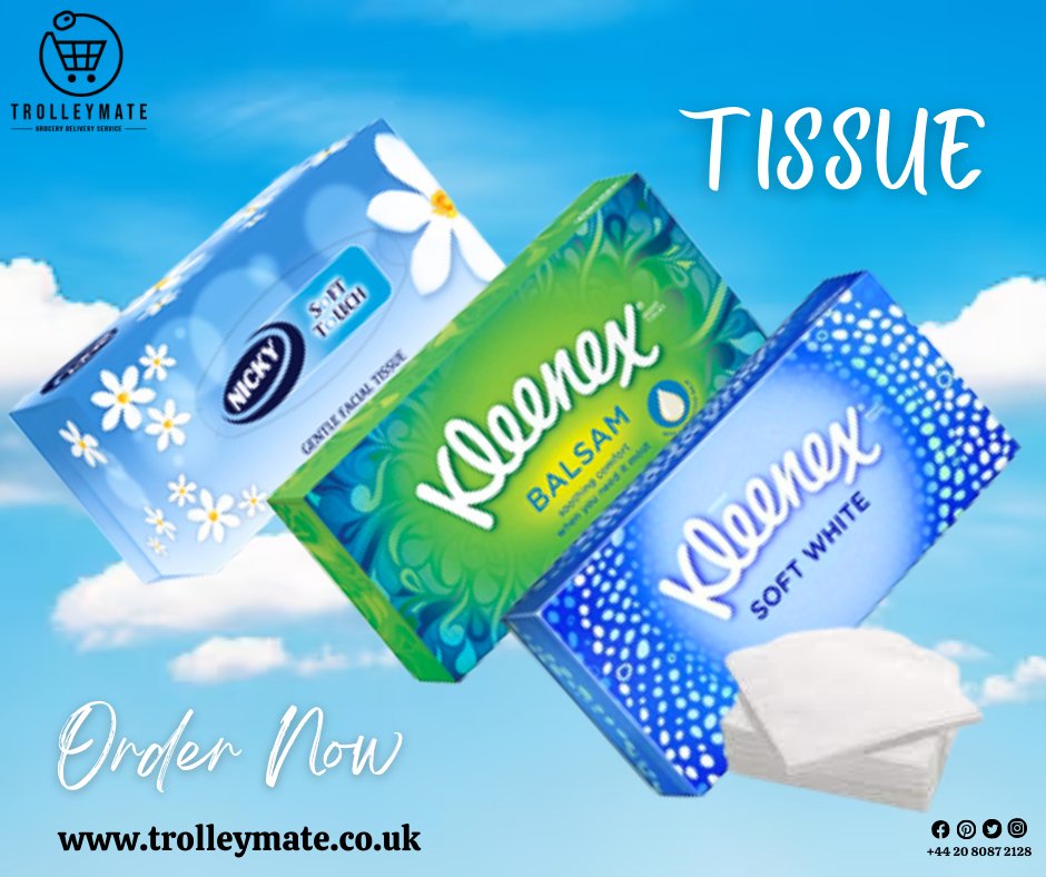 TrolleyMateUK's tweet photo. Tissues are Available on TrolleyMate.
Order Now: https://t.co/XQQMzQkPO9
Download our Mobile App:
Android: https://t.co/L59YuCbXI0
IOS: https://t.co/3lsULaFGLc
Call Us:
020 8087 2128
#londonuk #tissues https://t.co/4iCwWyFPvk