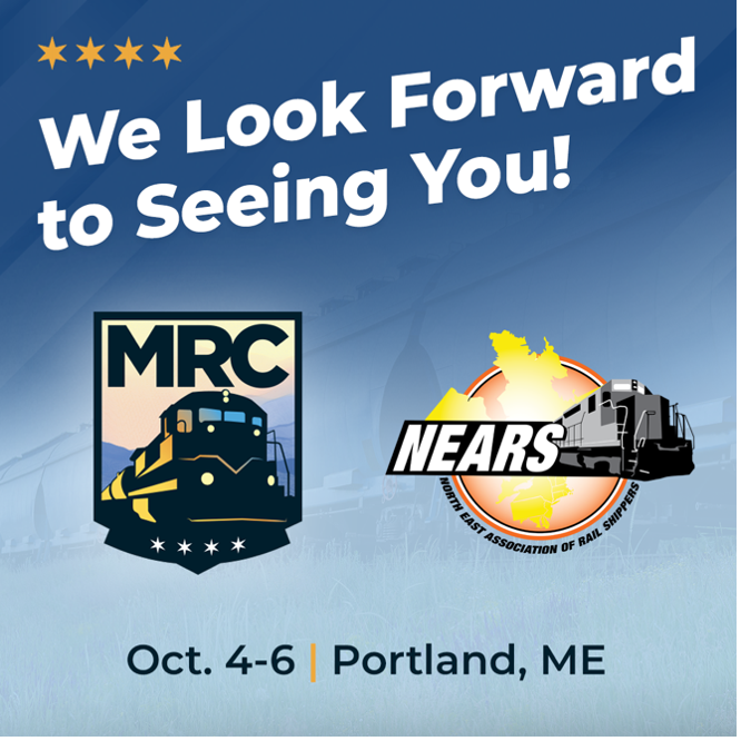 MRCRailLeasing's tweet photo. We are thrilled to be attending the NEARS Fall 2023 Conference this week in Portland, Maine! We look forward networking and expert panel discussions on the industry. We’d love if you come say hello! https://t.co/pUhnxCsH70