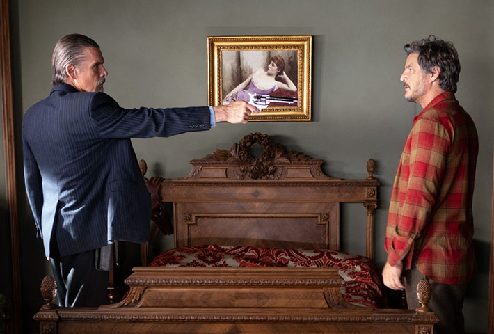 TheLittleRoch's tweet photo. STRANGE WAY OF LIFE, a new short by Pedro Almodóvar starring Ethan Hawke and Pedro Pascal, opens Friday, Oct. 6. The program also features THE HUMAN VOICE, another Almodóvar short film, this one starring Tilda Swinton, plus a 30-minute conversation with the iconic director. https://t.co/UKdA5G0G2N
