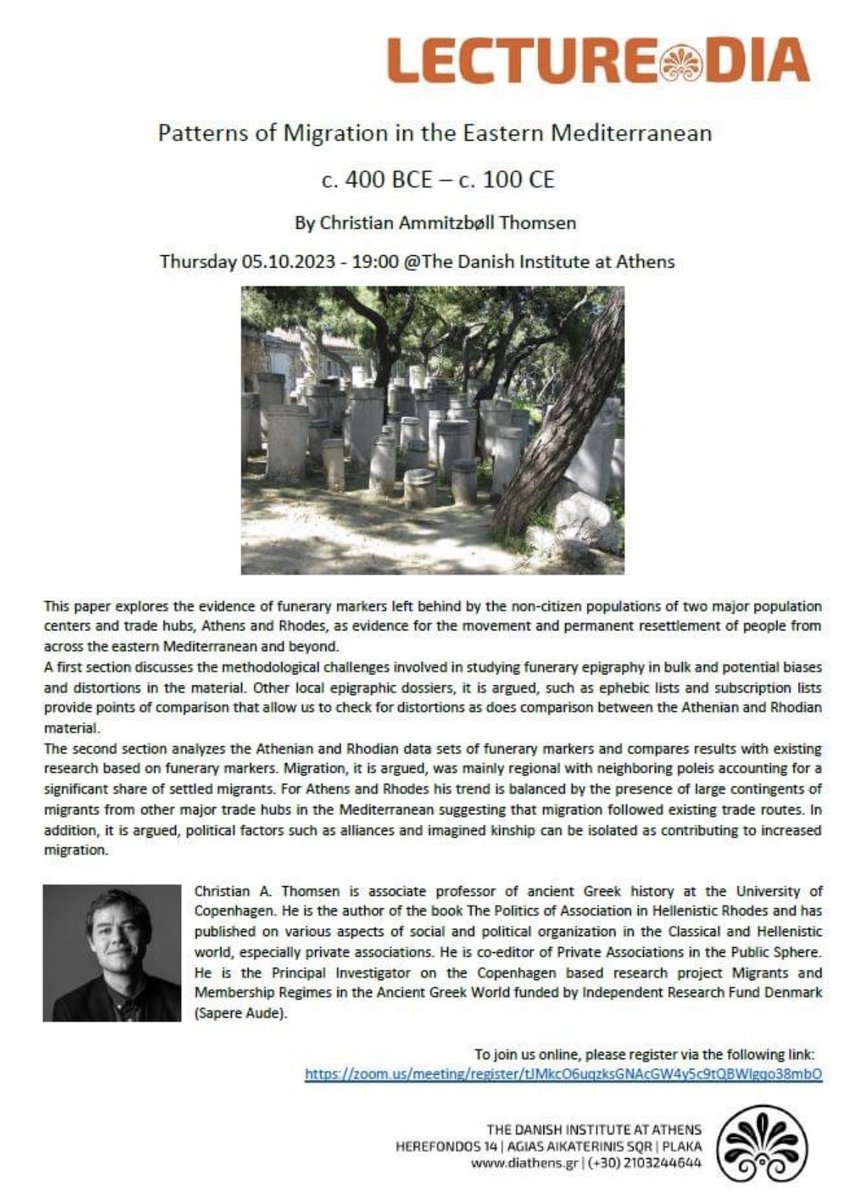 Will be in Athens on Thursday to give a paper at the Danish Institute based on our work in <a href="/migrantsmembers/">Migrants and Membership Regimes</a>. “Patterns of Migration in the East. Med.” (@quidamabo will be pleased to see this paper ready)