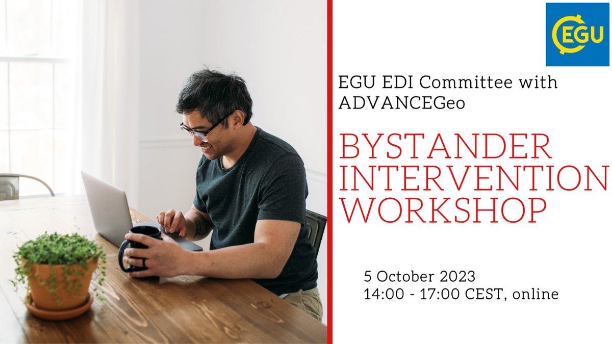 Here's a workshop to not miss! The Bystander Intervention Workshop,by @EGU_EDI & @ADVANCEGeo covers topics on handling inappropriate workplace behavior. Date - 5 October 2023, 14:00 CEST,online Limited seats! Register - egu.eu/3NWS11/ #EGUwebinar ,#EDI