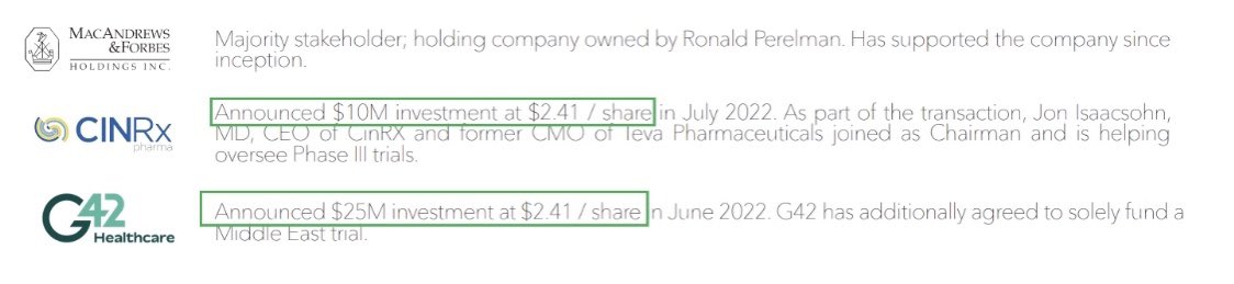 $VTVT we will find out why G42 and CinRx chose to strike deals with Vtv at 2.41$ per share.