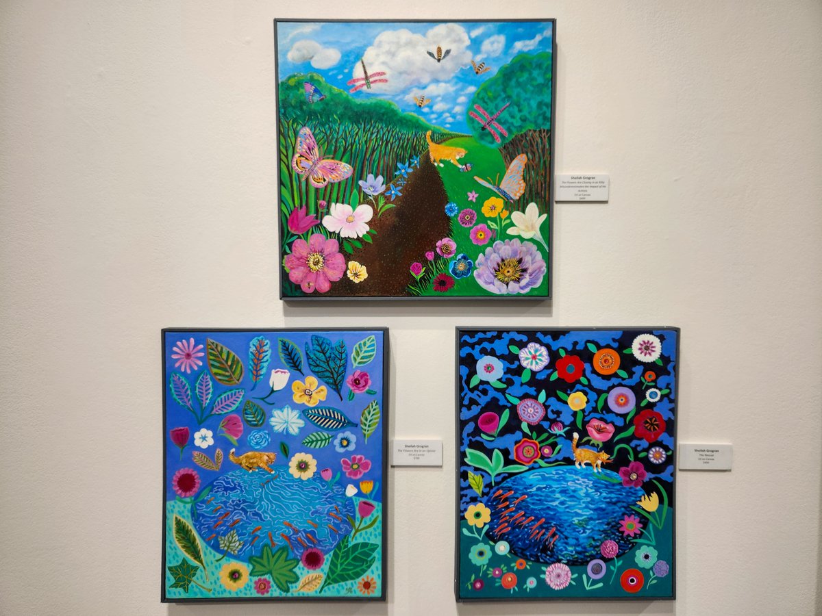 TerhuneGallery's tweet photo. Our featured artist this week is Sheilah Grogan! Here's an excerpt from her artist statement:

"Grogan is often drawn toward imagining the unlikely. Looking at a forest path, hills, or a lake, it is as if she is able to see right through its placid exterior. Grogan's mind's (1/2) https://t.co/GQuNhTN5V5
