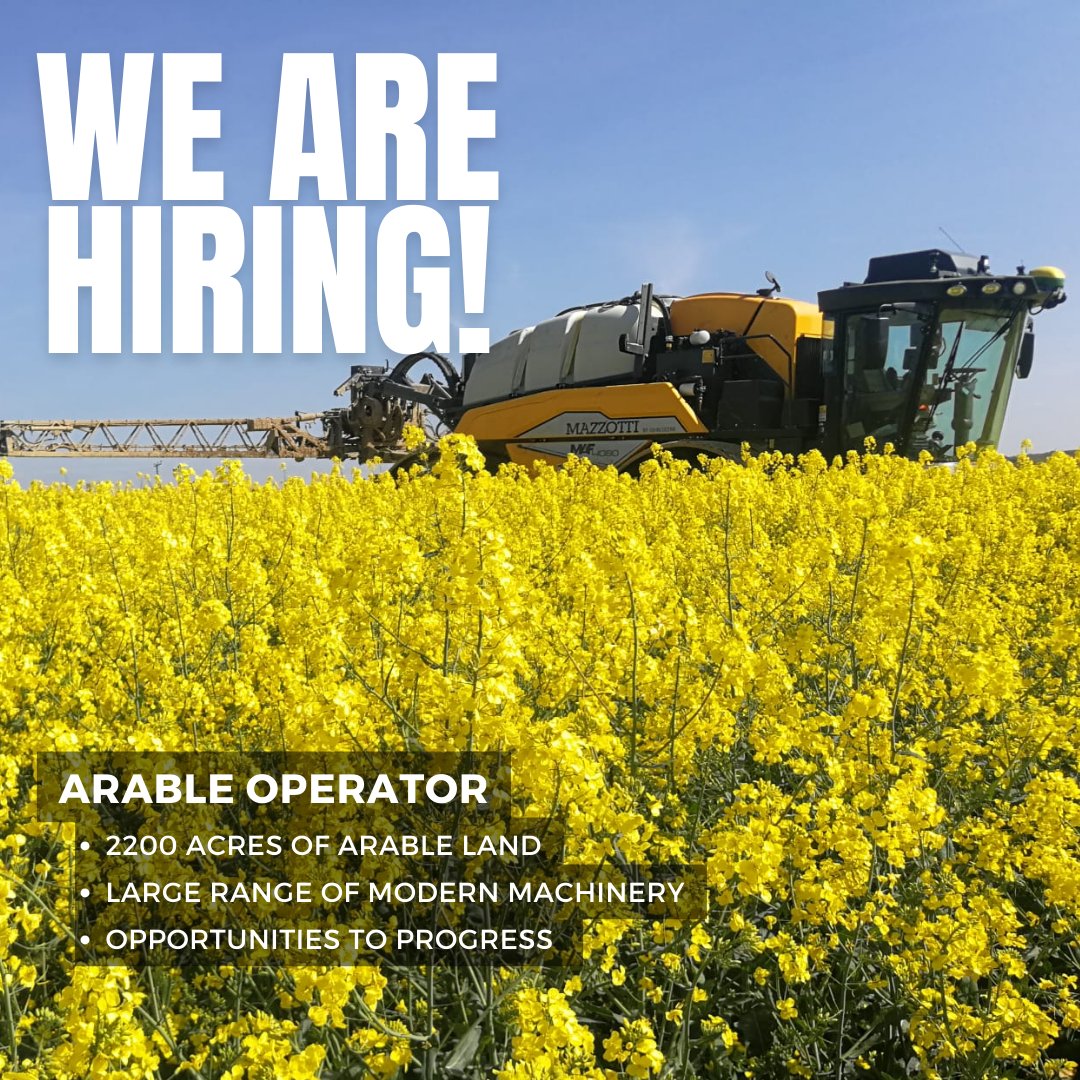 FGSAgri's tweet image. We are looking for an arable operator to join the FGS Agri team. You would be working with a range of modern machinery alongside a young and developing team.

To find out more about the role, visit: fgsagri.co.uk/jobs/arable-op…

#WeAreHiring #ArableOperator