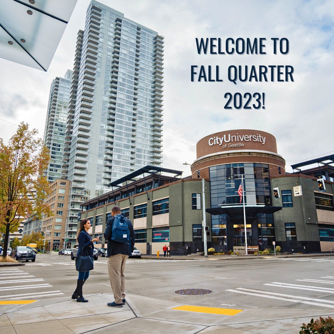cityu's tweet image. First day of classes: ✅ Let's have a great Fall Quarter, CityU!

#itsfall #firstdayofschool #fallquarter