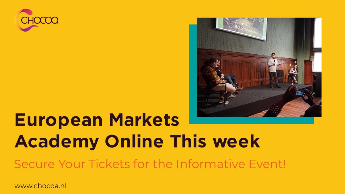 This week is the day! European Markets Academy is here. Get your tickets now! 🎟️✨ 
---- 
#chocoa #networking #europeanmarkets #chocolatemakersforum #international   #cacao #chocolate #sustainablecocoa #event #education #chocoa2023