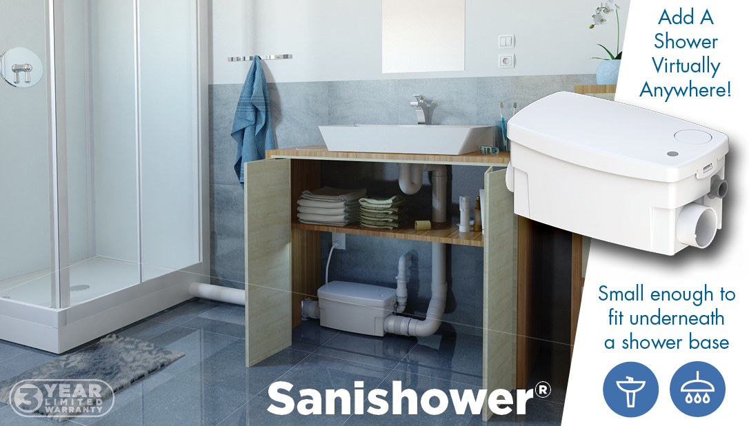 SanifloUSA's tweet image. SANISHOWER is a #drainpump able to moved #graywater up to 12ft upwards and 100ft horizontally. #Compact design for a #shower and a #sink connection. Allows for a quick and easy way to add a new shower to your home! bit.ly/Sani-Drain