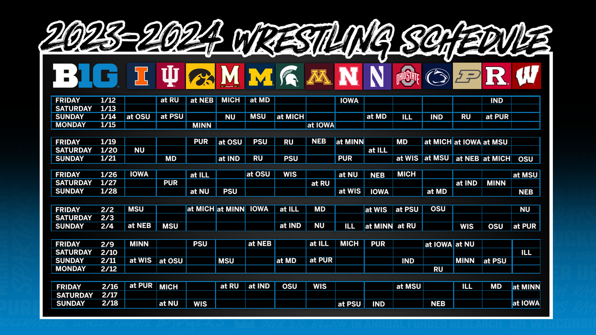 🚨 2023-24 #B1GWrestle Schedule Announced

➕ shorturl.at/fmnyH