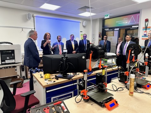 exl_service's tweet photo. As part of our expansion into Dublin, we're also proud to collaborate with @ucddublin and @CeADARIreland for cutting-edge research and development into emerging technologies. Our execs took a tour of UCD's Innovation Academy to see where the magic happens! https://t.co/M41gs9WVk6