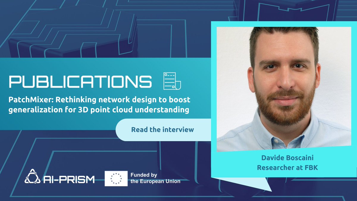 AIPRISMEU's tweet photo. 🔝⭐We published a scientific paper presenting #PatchMixer for 3D point cloud processing.
🗣Today, we have the pleasure of interviewing Dr. @davideboscaini - @FBK_research on his experience, challenges, approach, results and more.
Read the article👉https://t.co/GSZ7a7NM8R https://t.co/RNtGPKcUf2