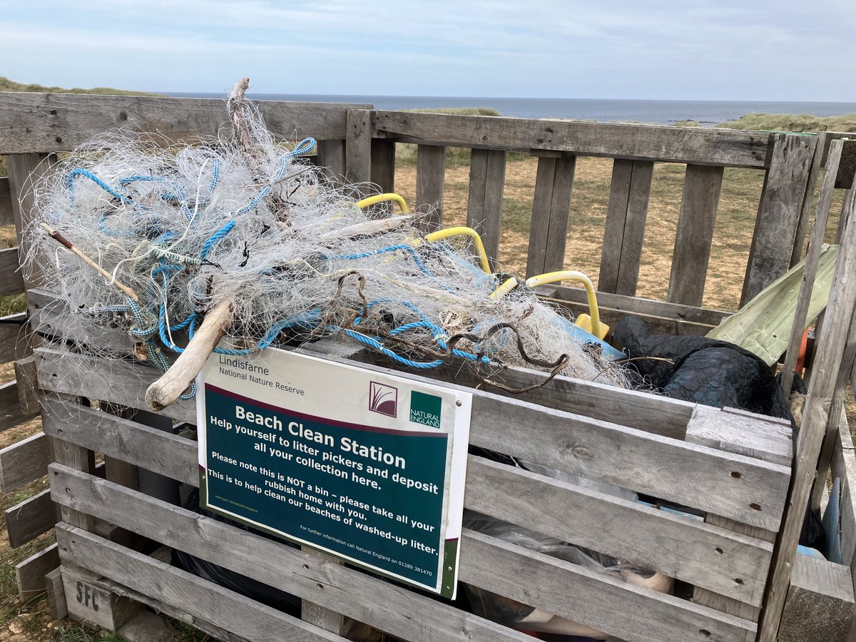 Thanks to everyone who has collected litter from the shores of Holy Island over the last few weeks.  We’ve just collected the rubbish from the dedicated rubbish station between the quarry and Sandham Bay. #Marinelitter ⁦@NE_Northumbria⁩