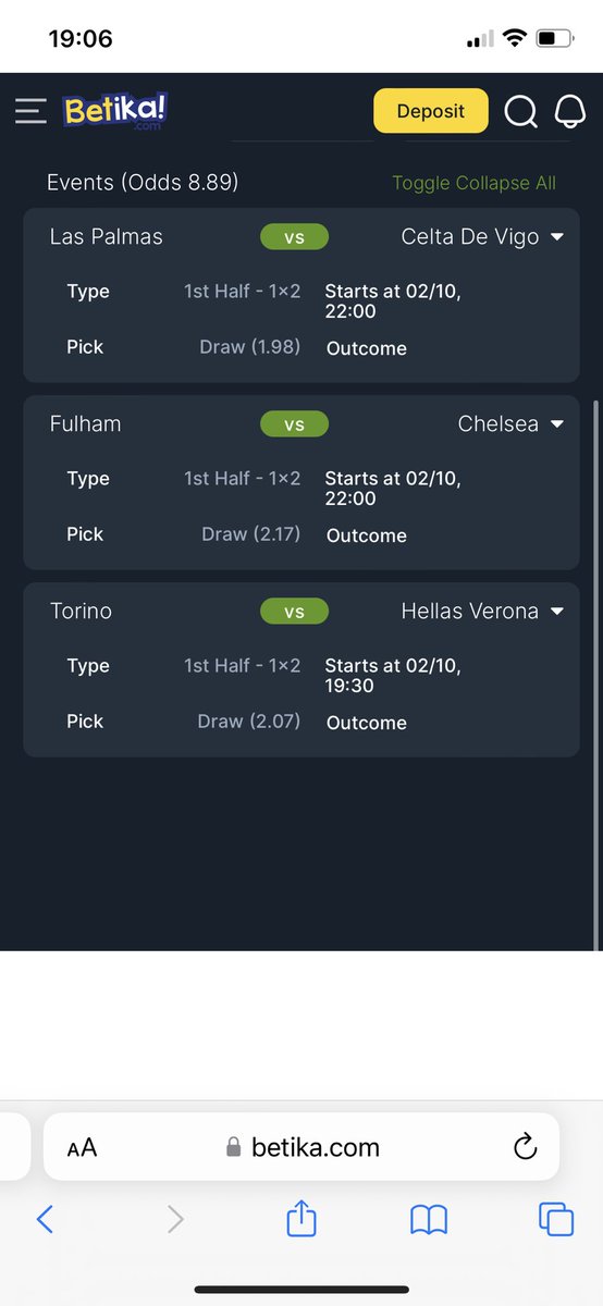 Our risky bet for today betika.com/share/XZqvVk #NikujaribuTu
