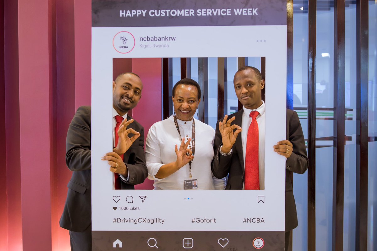 NCBABankRw's tweet photo. When it comes to serving you, we’re ‘R(red)eady’ to go the extra mile! 🏆
#ServiceTheNCBAWay #CustomerServiceWeek #goforit https://t.co/4ajybASbDI