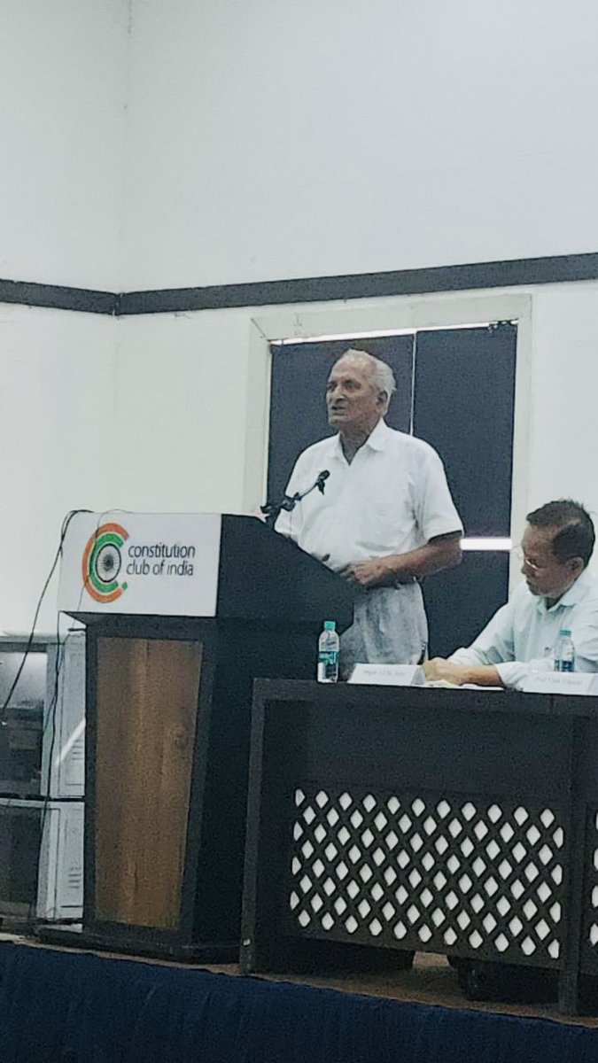 rakhitripathi's tweet photo. On Gandhi Jayanti, I was fortunate to listen to Prof Irfan Habib live today. He spoke on Gandhi’s contribution to the nation. Very insightful. 
My father, Prof Tripathi, shared the stage, discussed Gandhi ji, and mentioned Irsar's murder. https://t.co/zsG6Y7t1zi