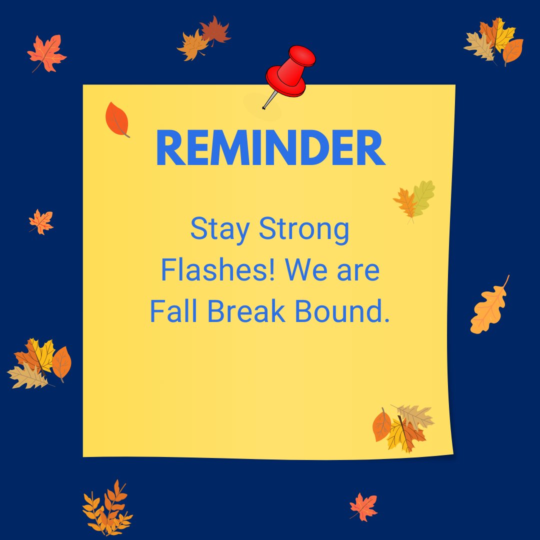 KSUFlashComm's tweet photo. Counting down the days to fall break. Stay strong! https://t.co/QanHGMyT9Q