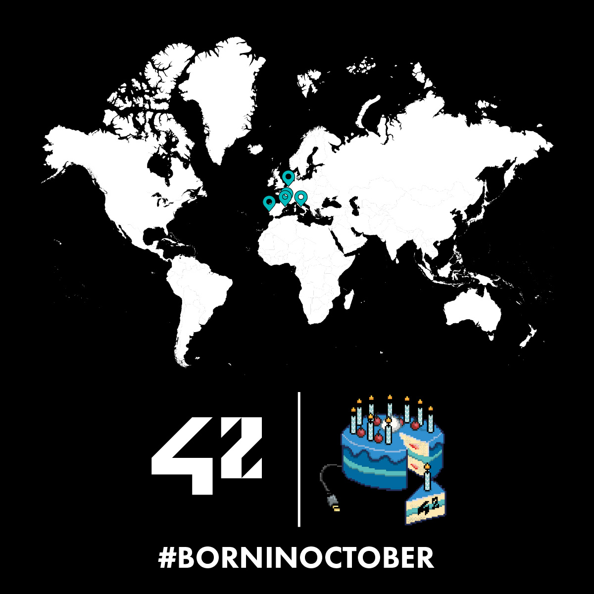 🗓️ October is a special month for 42!

5 of our campuses opened their doors during the course of this month. Happy anniversary to all of them! 🎂🎉

🇧🇪 <a href="/19network42/">Campus 19</a> - Antwerp
🇮🇹 <a href="/42RomaLuiss/">42 Roma</a>
🇫🇷 <a href="/42Perpignan/">42Perpignan</a>
🇵🇹 <a href="/42Lisboa/">42 Lisboa</a>
🇪🇸 <a href="/42BarcelonaFTef/">42 Barcelona</a>

#42Network #BornInOctober