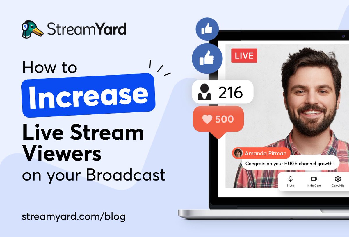 10 ways to spread the word about your live streams and increase live stream viewers on your broadcasts.

#LiveStreaming #LiveStreamingTips bit.ly/3hjQypkhttps:/…