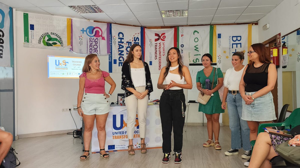 devperspectives's tweet photo. The training course of United for Social Transformation #uxst project took place at Iniciativa Internacional Joven (AIIJ) in the beautiful, sunny Malaga, Spain last month.
Three participants from Ireland attended as well as young people from Spain, Portugal, Italy and Lithuania.
The collection of participants had a very diverse background ranging from social work, psychology to teaching, and performing arts.
Our participants shared that they were "very engaged from the first session of ice breaking and introduction. It got very lively with some spontaneous dancing and singing. The training then brought us through a revisiting of the modules covered in the online training course and interesting discussions on relevant topics."
All participants were introduced to the basics of video recording, editing and use of Youtube as a platform for social impact by speakers from AIIJ. A Spanish rapper joined them and delivered a free style rap on the spot with the project name.
Our participants also had a chance to tour the city of Malaga. They have had an in-depth discussion about social inclusion with locals and volunteers of INCIDE, another Spanish partner working directly in these vulnerable neighborhoods.
They have created their own videos to address the aforementioned topics. The final products will be available on the project Youtube channel in the weeks to come.
This project is co-funded by the European Union. #UnitedforSocialTransformation #ErasmusPlus