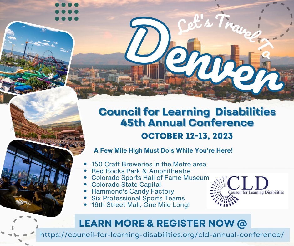 Excited to see you all in Denver soon! 
Here are some ideas for things to do and restaurants nearby. Locals, feel free to post suggestions of must visit places below! 🍽️ #CLD2023 
denverpavilions.com/dining/