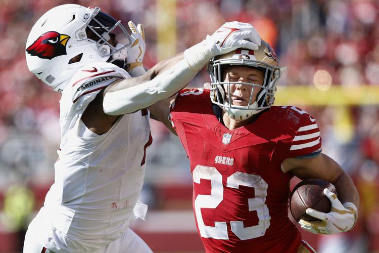 Christian McCaffrey, Finish Your Breakfast!

- 20 carries 106 yards 3 TD
- 7 catches 71 yards 1 TD

49ers are on a roll.

#NFL #FTTB #Niners #StanfordNFL #GoStanford