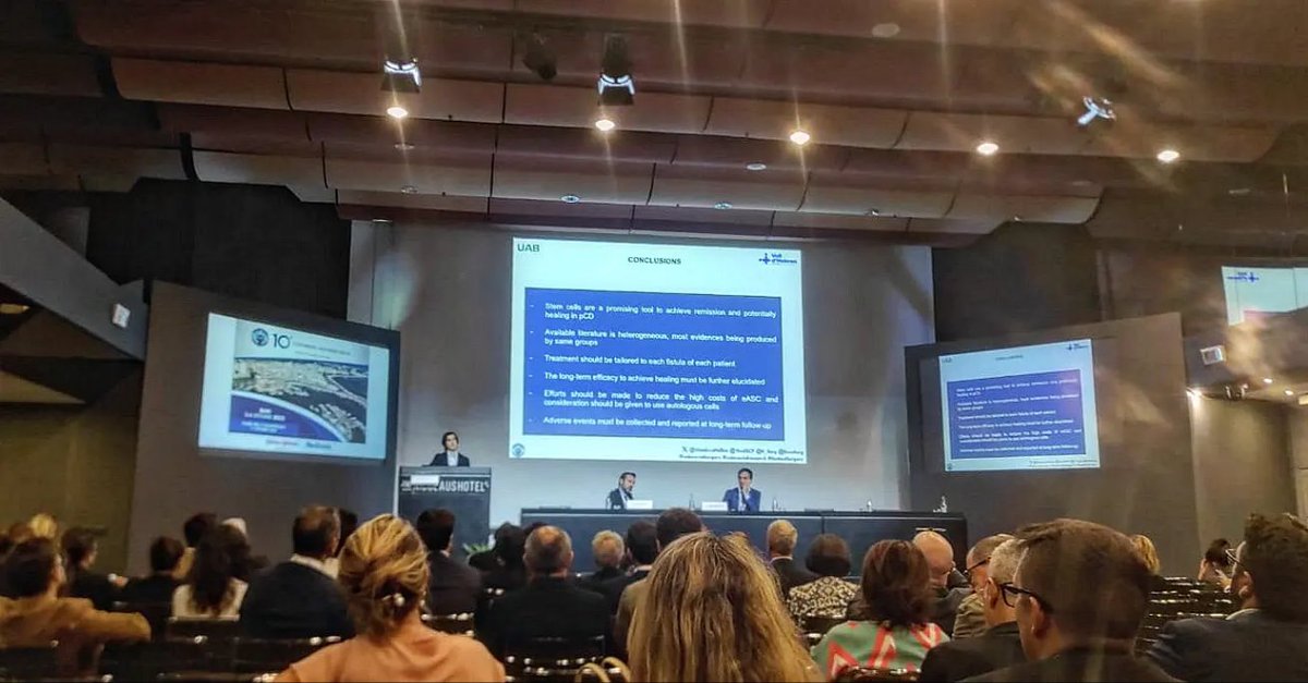 GianlucaPellino's tweet photo. Delighted to present at @YouSICCR #SICCR2023, full house for #IBD

+ good to catch up with friends!

@drfrancescopata @alicefrontali @marina68fiorino  @vittoriabellat0  
@mic_carvello @DrUgoGrossi @Michel_Mineccia @matteorottoli
..and more

@UABBarcelona
@vallhebron
@escp_tweets https://t.co/VhgEzNvryx