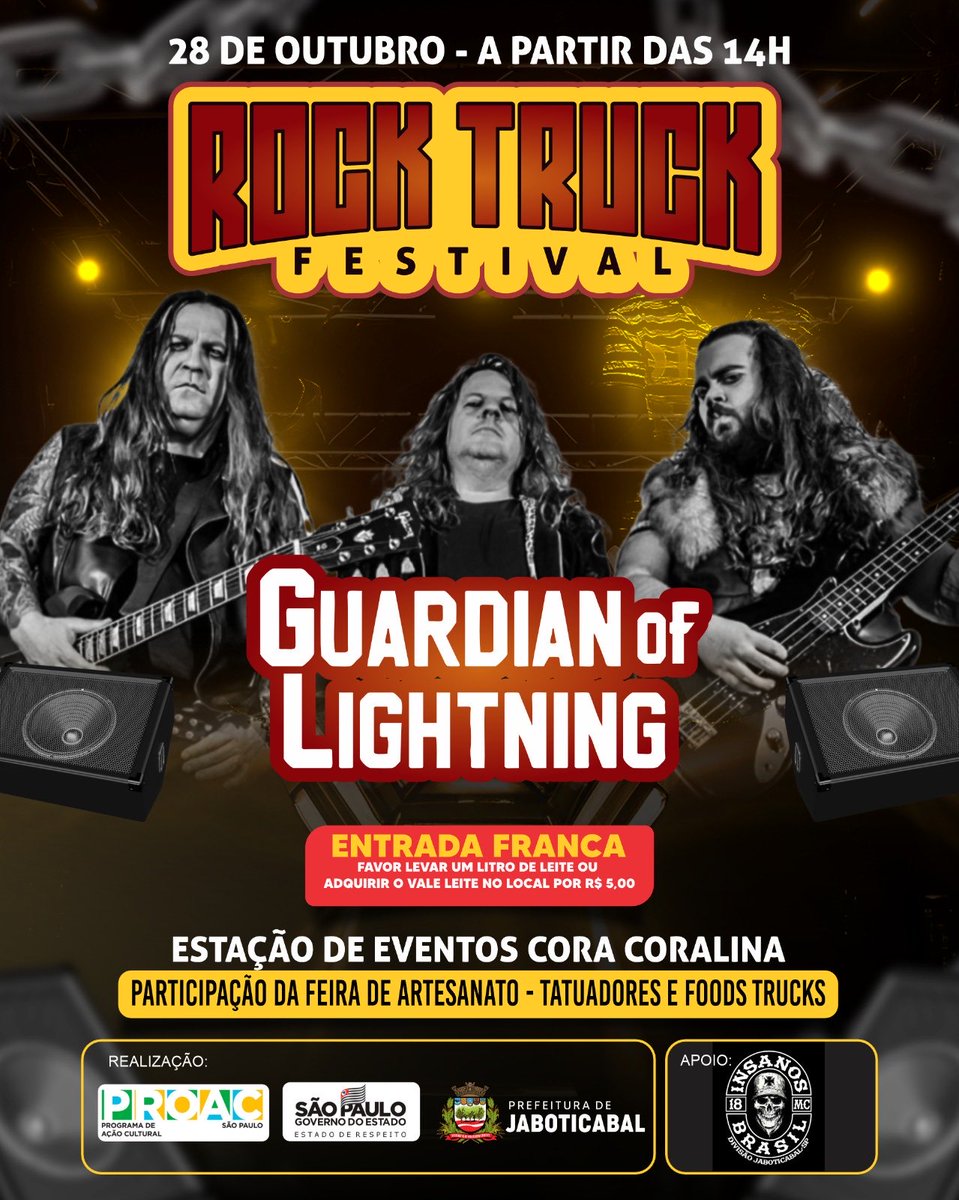 GuardianofLigh2's tweet image. Warning ‼️⚠️‼️⚠️
the show was put off for October 28th
Guardian of Lightning invites friends and fans to this great night on October 28th at Jaboticabal SP Estação De Eventos Cora Coralina 🤘🏻⚡️🔥💥 #thundermetal #eclipserecords #guardianoflightning
