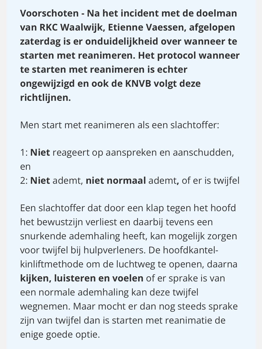 Stef_Hordijk's tweet image. De Nederlandse Reanimatie Raad heeft zojuist een extra nieuwsbrief verstuurd I.v.m. het incident afgelopen weekend. reanimatieraad.nl/nieuws/protoco…

Graag retweeten/reposten om misinformatie tegen te gaan. ⚡️❤️