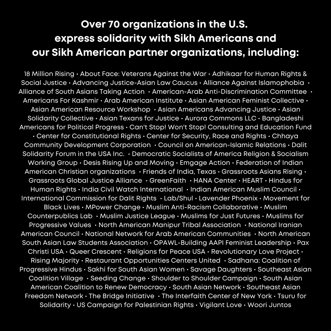bridgeinit's tweet photo. Over 70 organizations express #solidarity with Sikh Americans and partner groups in light of the heightened climate of fear and uncertainty. 

Read statement here: https://t.co/33fp3wKwli. 

@Hindus4HR @MuslimsForJF @adc @solidarity_is https://t.co/wwlsGz0At5
