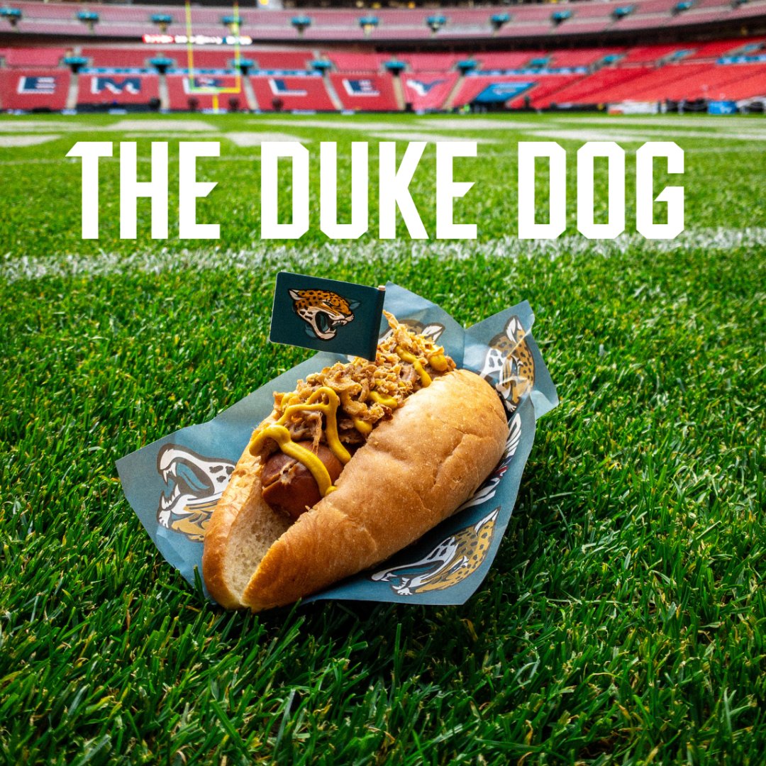 We celebrated the Jacksonville Jaguars' 10th appearance in London with style, featuring some delicious Jacksonville-inspired food 🏈👇

📸 The #Duuuval Burger 🍔, Tailgate Nachos 🌶️,  The Gator Bucket 🍗 and The Duke Dog 🌭

#NFL #NFLUK <a href="/NFL/">NFL</a> <a href="/NFLUK/">NFL fan in the UK</a>
<a href="/wembleystadium/">Wembley Stadium</a> <a href="/delawarenorth/">Delaware North</a>