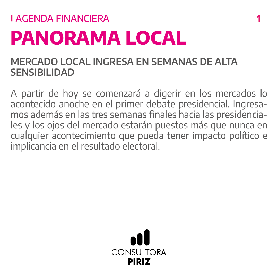CONSULTORAPIRIZ's tweet photo. AGENDA FINANCIERA DEL 02/10/2023 AL 06/10/2023 💸❕

📊 Variables claves que motorizan la semana financiera para que puedas tomar mejores decisiones 📊

#Agendafinanciera #Contexto #Consultorapiriz https://t.co/deUWKmmZQ8