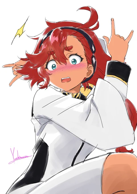 【機動戦士ガンダム 水星の魔女】放送開始からもう一周年ですか…素敵な作品をありがとうございました!そういえば、まだ期待に胸を膨らませ編入したてのスレッタちゃんを一度だけ描いてましたっけね…(〇ネタでしたがw)#水星の魔女1周年 