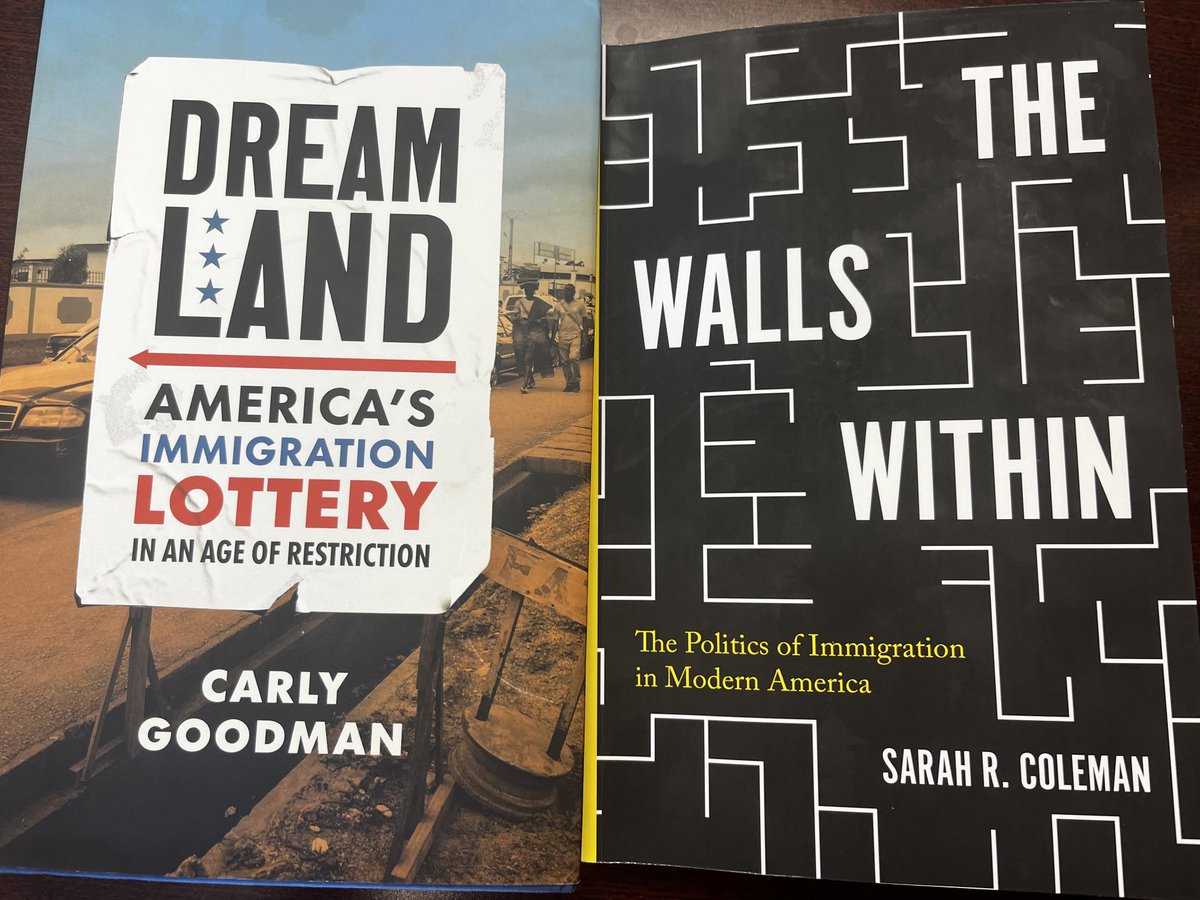 In my grad class this morning, we discussed ⁦@car1ygoodman⁩’s Dreamland and ⁦<a href="/sarahrcoleman6/">Sarah Coleman</a>⁩’s The Walls Within. Our conversation touched on the rise of restrictionist sentiment in the late twentieth century, as well as the role of “randomness” and chance in history.