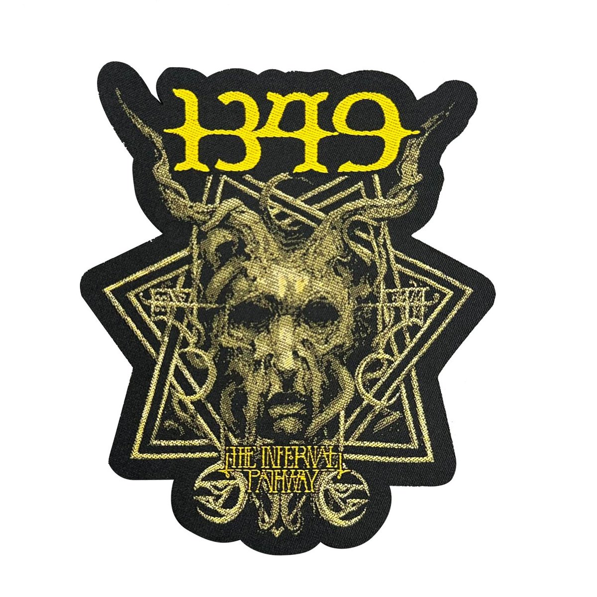 1349official's tweet photo. The new @1349official "The Infernal Pathway" Patch is available NOW at the 1349 North American Merch Store:
https://t.co/RciEmBskmV
DO NOT MISS IT.
Artwork by @jordanbarlowart.
#legion1349 #auralhellfire #theinfernalpathway #patch #merch #indiemerchstore https://t.co/Y1ew4Xb2ek
