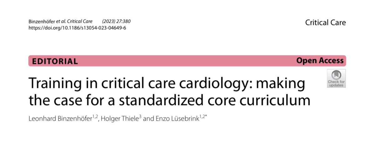 Check out our latest contribution in Critical Care! What are your thoughts on training in critical care cardiology?