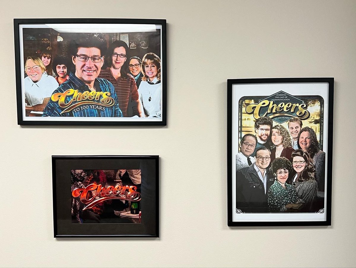For your homecoming decorating contest consideration: Cheers to 100 Years - The School of Comm. - Where Everybody Knows Your Name