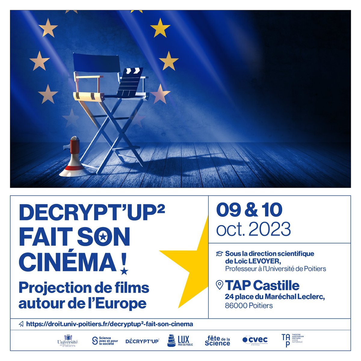 DCTunivpoitiers's tweet photo. 👉Venez decouvrir le droit 🇪🇺 à la #Fetescience avec DECRYPT'UP @UnivPoitiers 
📽 Ciné-débat gratuit au Tap-@poitiersfr sous la dir. L.Levoyer @InstitutIdp
🗓 10 oct 14h00
🎞 FLEE, un film d'animation multiprimé
https://t.co/oSI5T7DsRT
Entrée libre et gratuite👌
#SAPS #UE https://t.co/lJU8FHgYuA
