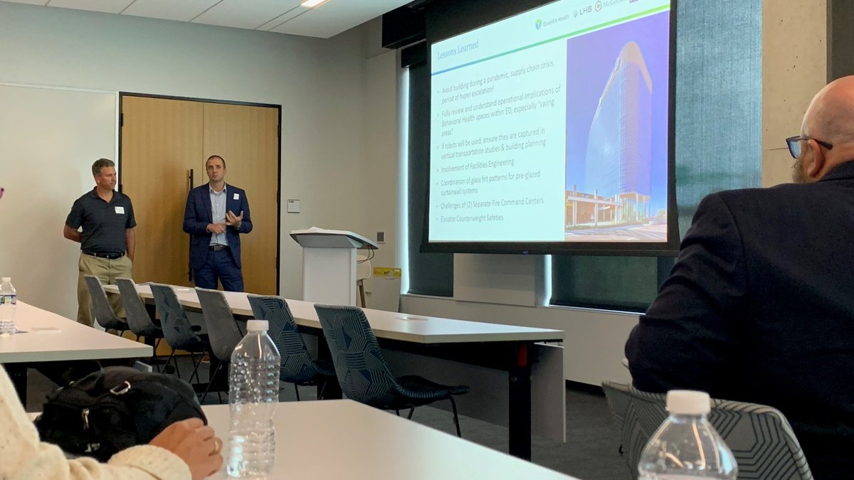 AMFP_Midwest's tweet photo. AMFP Upper Midwest latest program on Essentia Health St. Mary's Medical Center Replacement Hospital in Duluth was a huge success! A big thank you to McGough for hosting!
#AMFP https://t.co/1T24qC5PrG