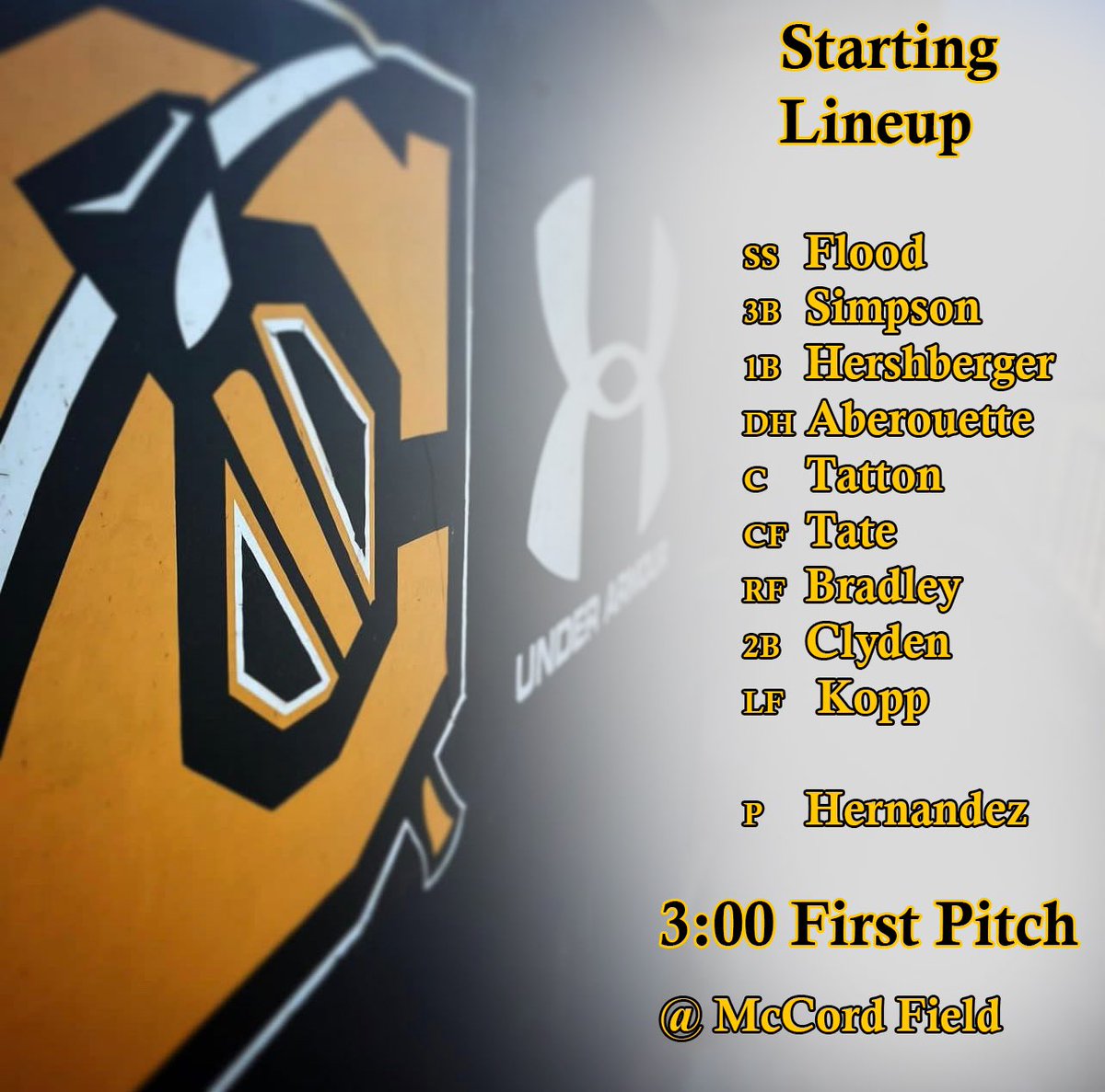 CUaggiesbsb's tweet photo. Starting lineups for Game 1 of the Black and Gold series are in! C U at McCord! 3:00 start #BackTheAxe ⛏️⛏️⛏️ https://t.co/iisz8I2OXq