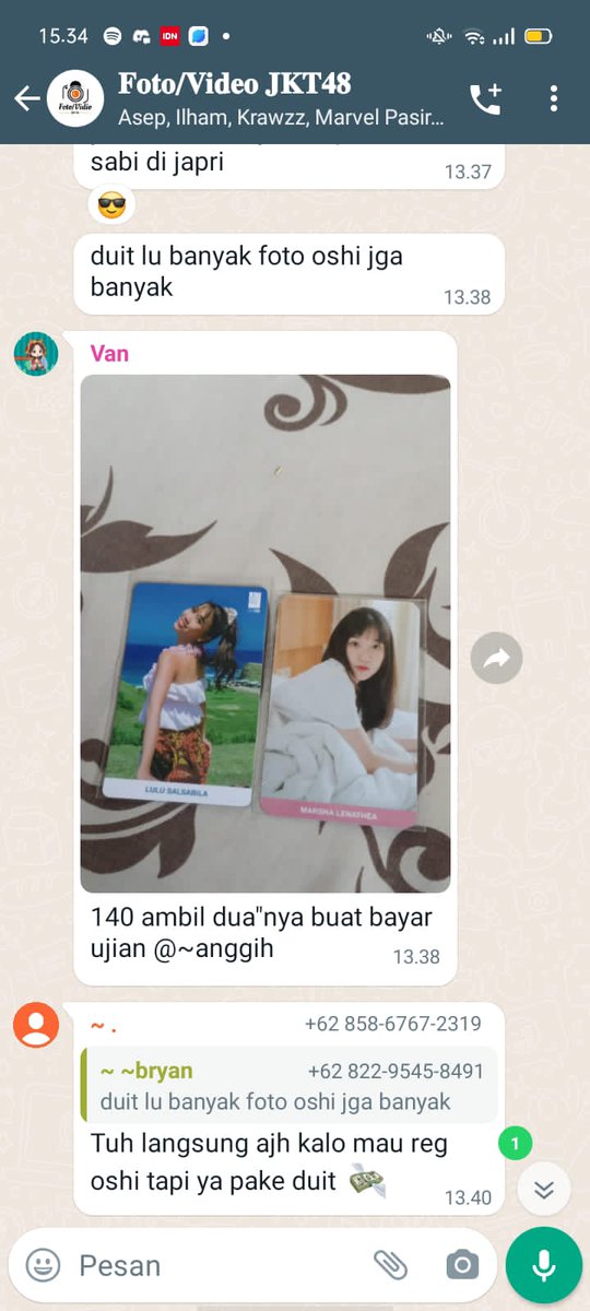 Kasus penipuan dan pengambilan foto Produk Photo card JKT48 (MC Marsha+Lulu Summer tour dengan harga 140K) 
Bantu Retweet ya, Nomer pelaku tertera Boleh di spam atau apapun

-------------A Thread-------------