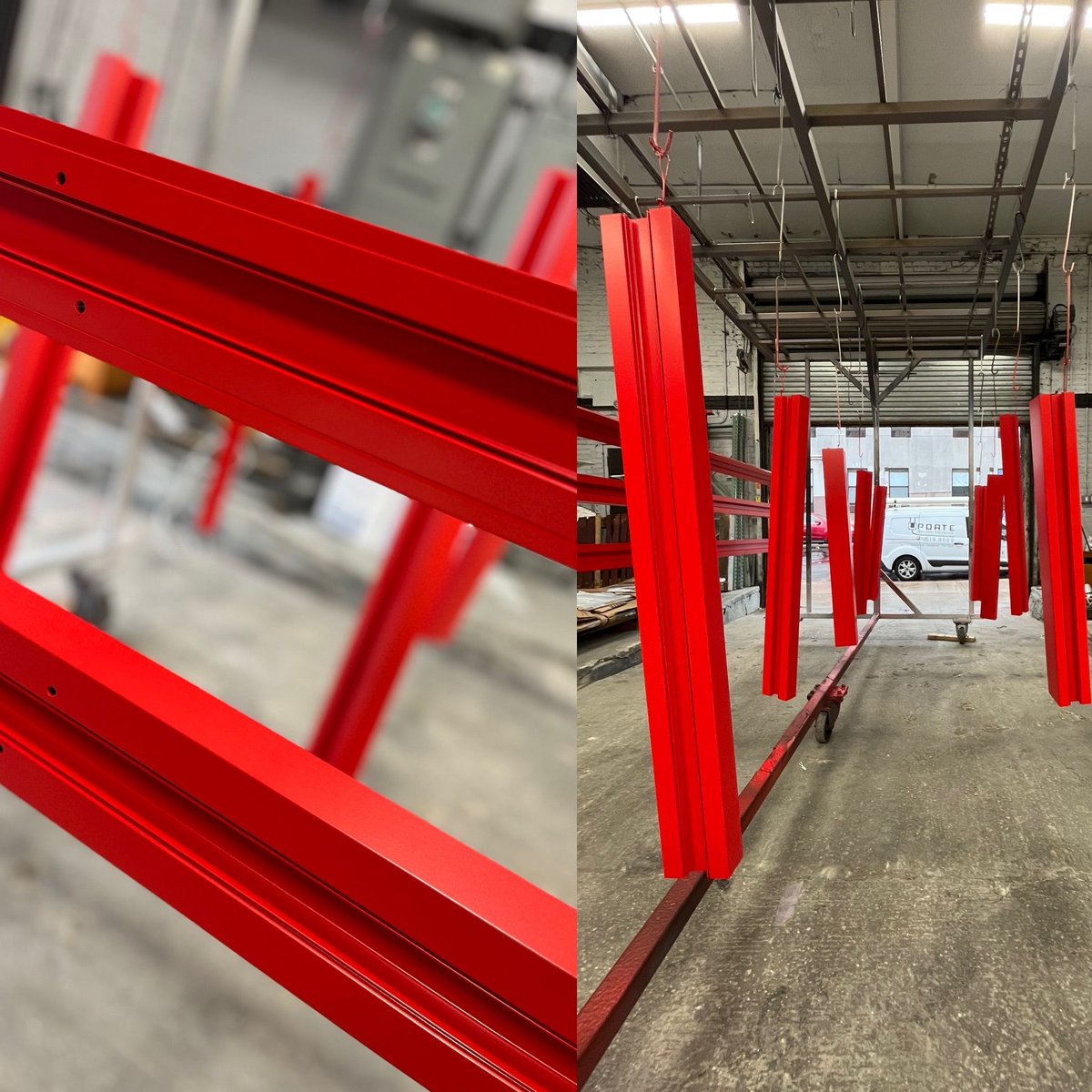 Have you ever seen a more beautiful red? 🤩
These are for a storefront that will definitely attract a lot of attention! 

#sandblasting #powdercoating #powdercoated #bronx #newyork #newjersey #connecticut