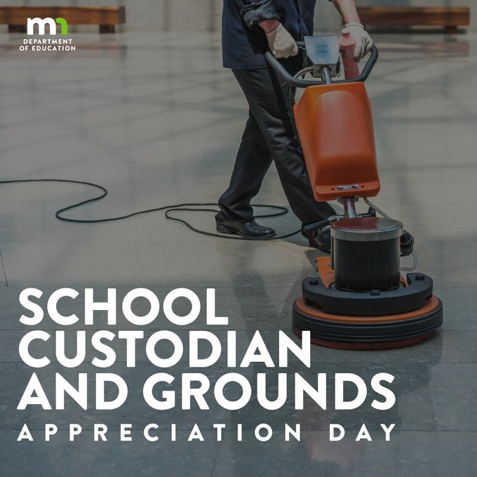 Supt_Redmond's tweet photo. The #shakopeeschools Custodians and Grounds employees are simply the best! Thanks for everything you do each and every day to keep our facilities running smoothly and looking great! https://t.co/4RbTRFz9aN