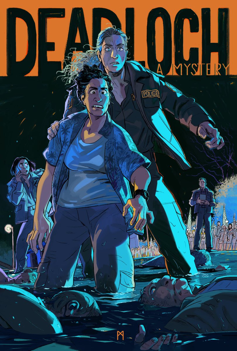 DEADLOCH
***
pulpy poster tribute to the best gay comedy murder mystery and my two favorite partners 
#deadloch #deadlochfanart #madeleinesami #katebox