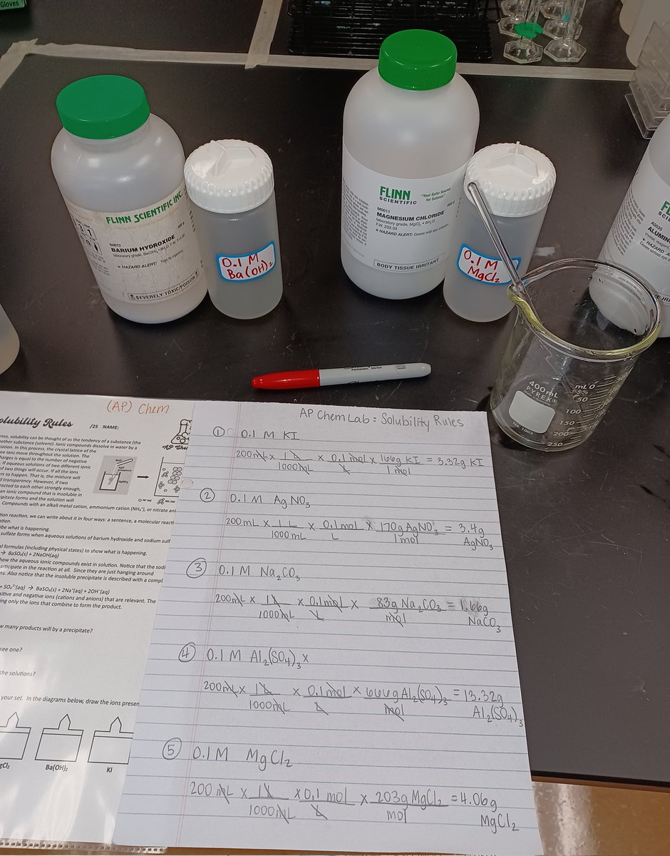 bmaibes's tweet photo. Calculate &amp; prepare chemical solutions with me for an AP Chem Lab https://t.co/2Wu1KQCowB