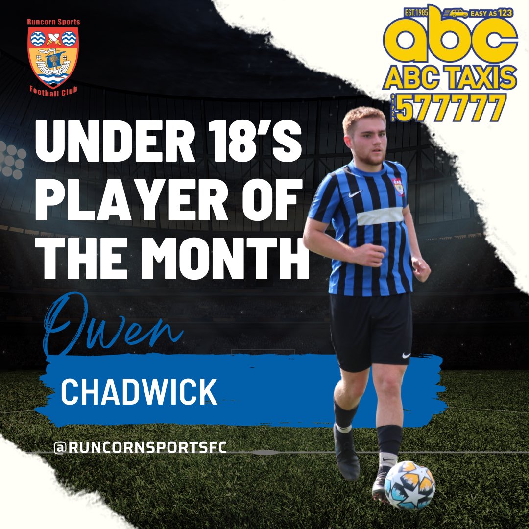 RuncornSportsFC's tweet photo. It’s that time of the month again. Introducing our players of the month. All three captains taking the honours!

First up is @CalRichards333 
Our Captain Cal has been a rock at the back, consistently dominating and showing the standards expected every week 👏🏼👏🏼👏🏼 https://t.co/PSaLzPDUCw