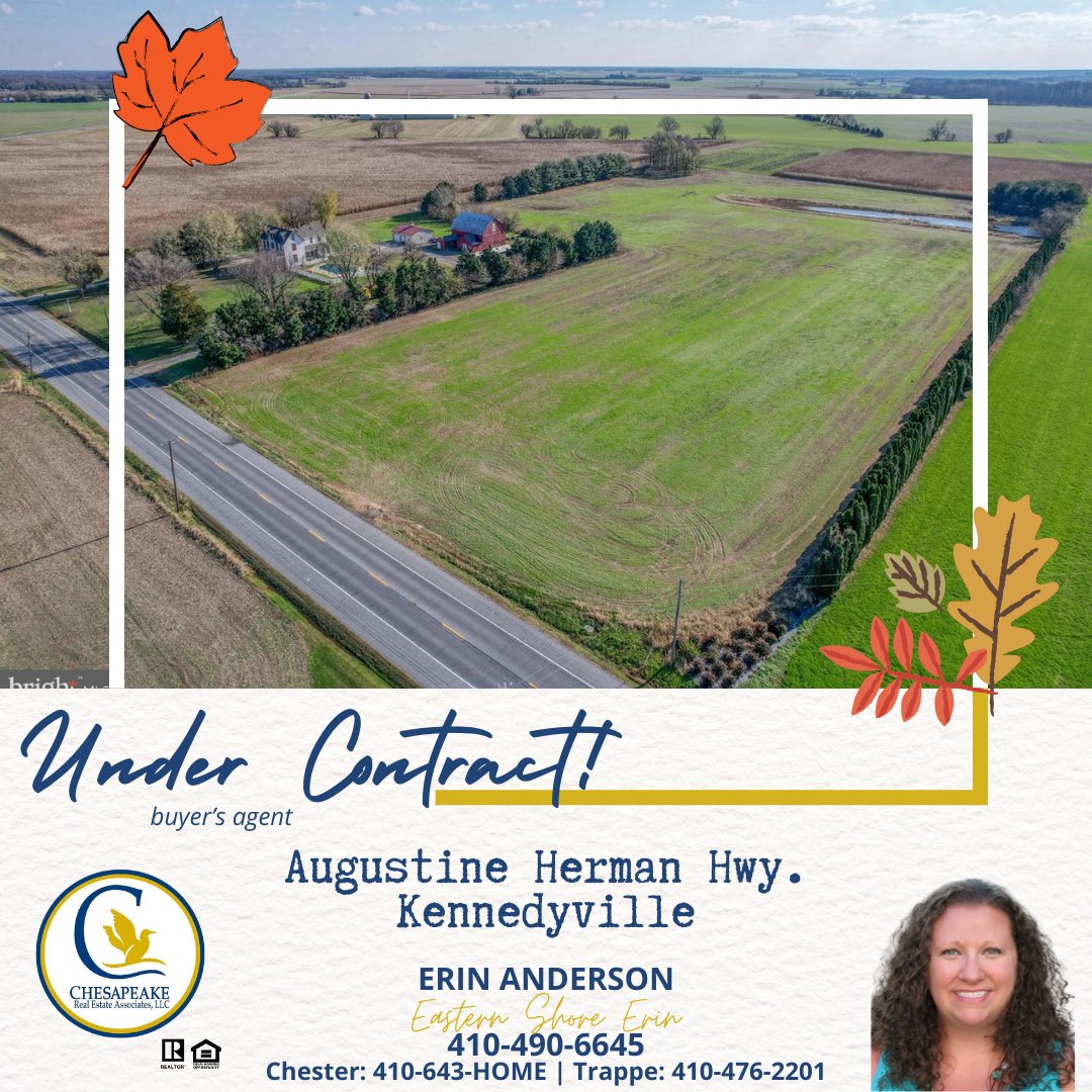 ErinAndersonRE's tweet photo. Huge congrats to my Buyers on getting this 4 Acre lot Under Contract! They are excited &amp; ready to build their home here in beautiful Kent County! 🍾🤩🏡

#EasternShoreErin https://t.co/q0I8E4aZwD