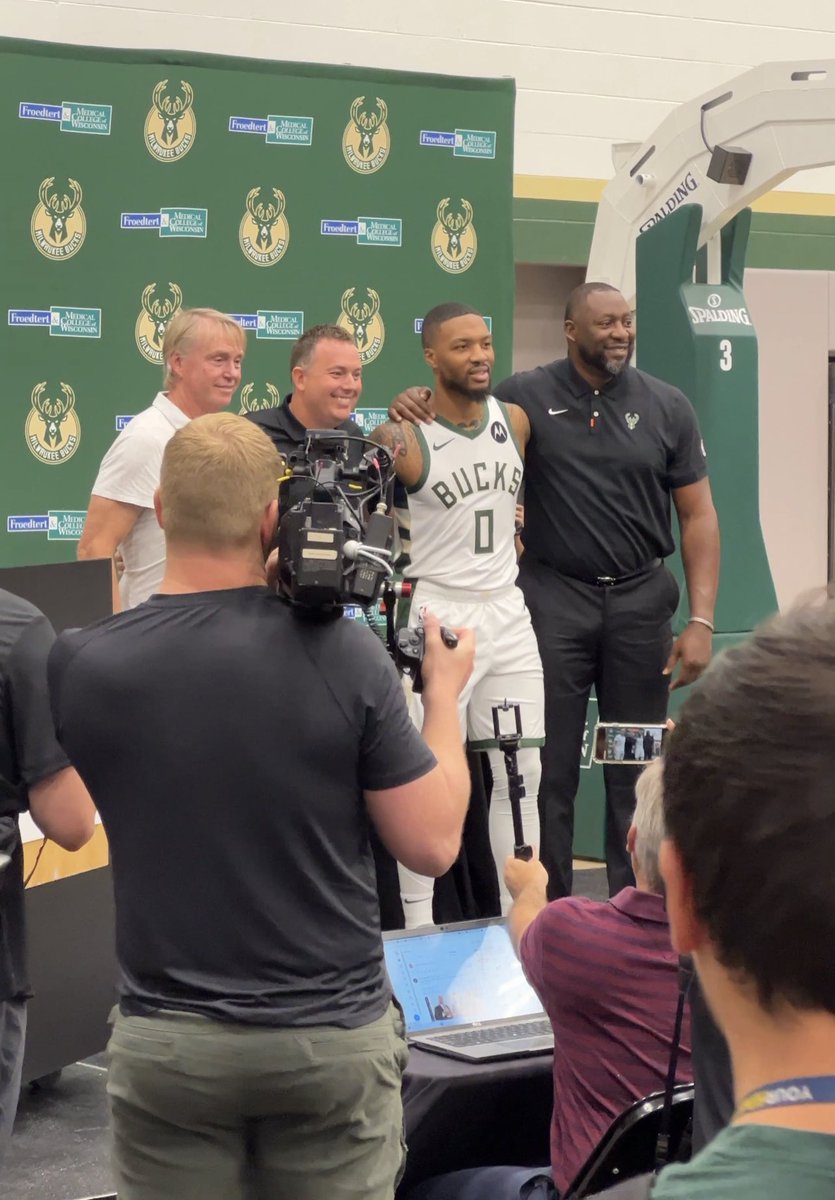 First @Dame_Lillard press conference as with the @Bucks